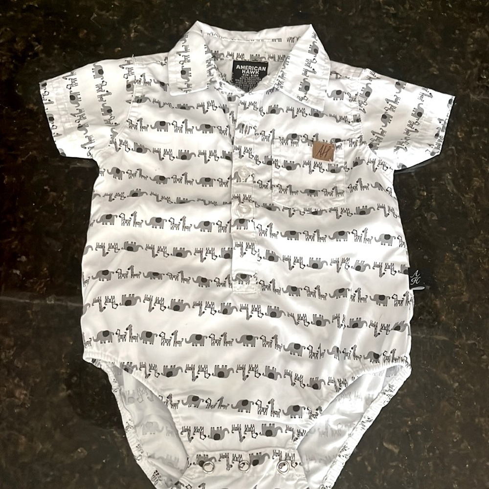 American Hawk baby boy romper 6-9 months